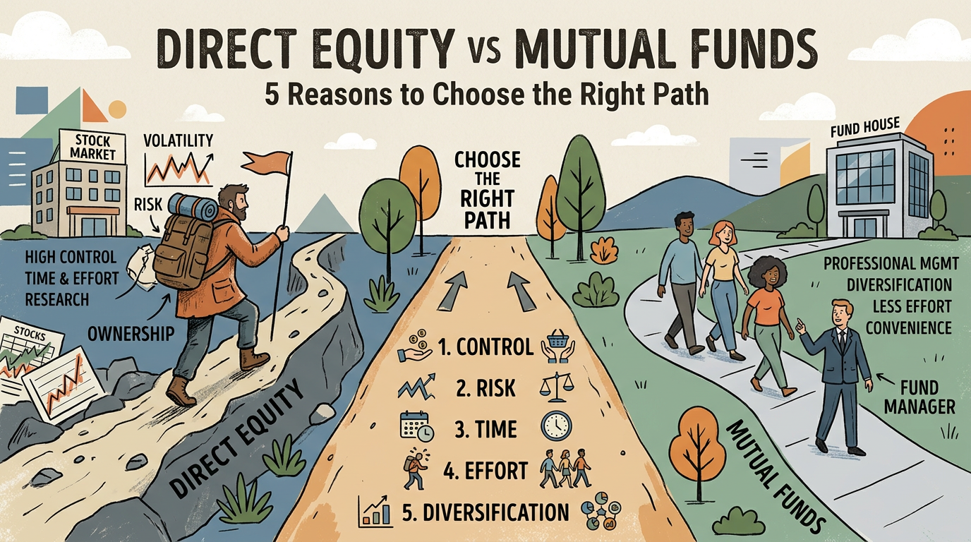 direct equity vs mutual funds