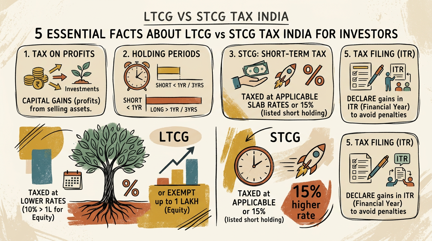 LTCG vs STCG tax india