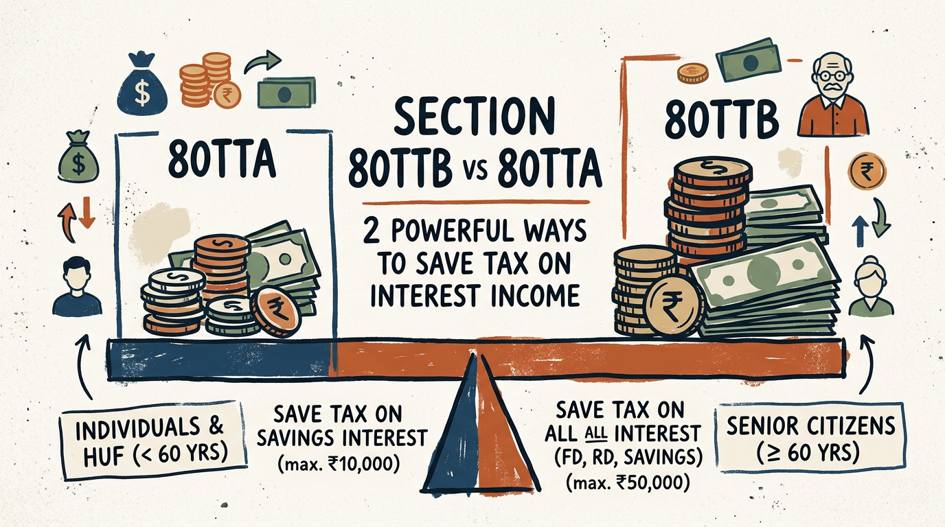 section 80TTB vs 80TTA