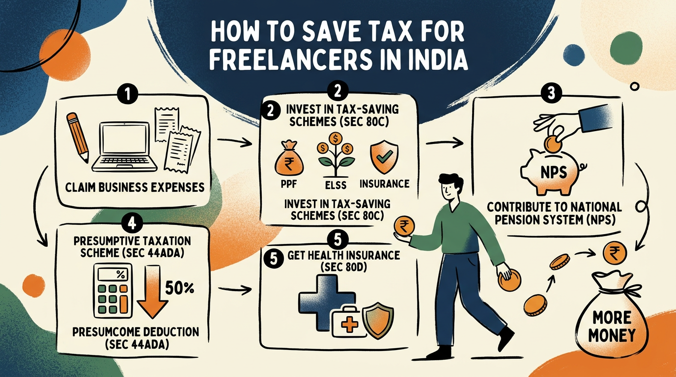 how to save tax for freelancers in india